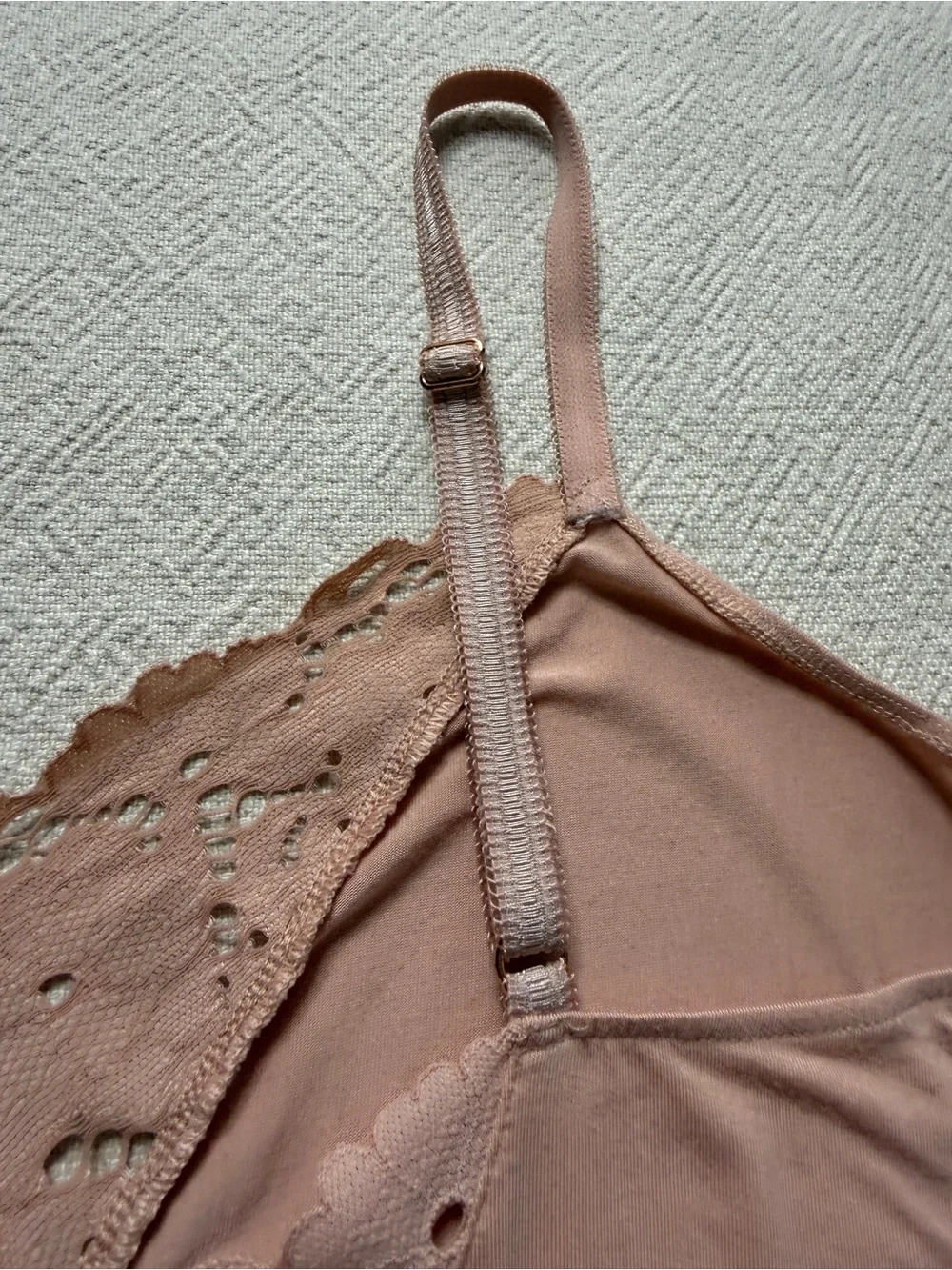 Eberjey Anthropologie Naya Peach Blush Richelieu Lace Trim Slip Dress M Nightie